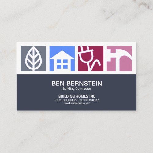 Bold Stunning Builders Service Logos Construction Business Card