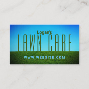 Bold style text and lawn business card