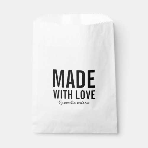 Bold Stylish Made with Love Favor Bag