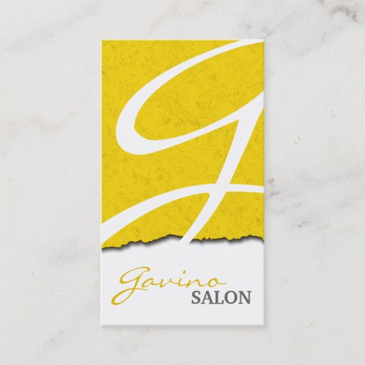 Customizable Bold Stylish &amp; Modern Monogram Salon Business Card