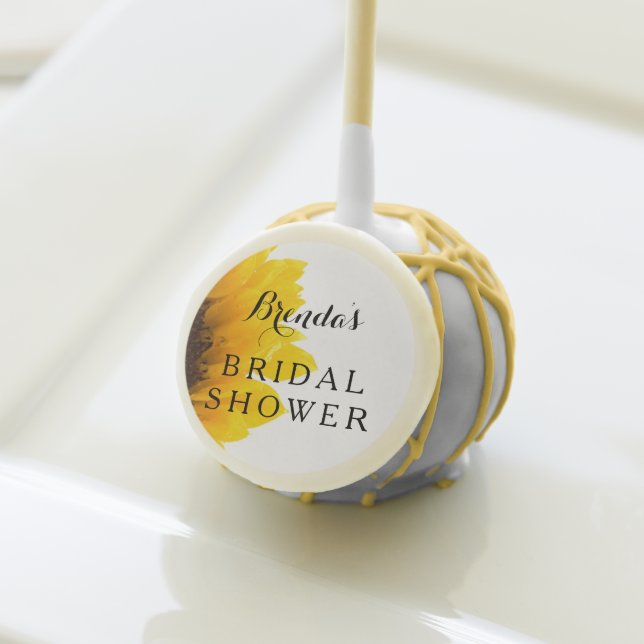 Bold Sunflower | Bridal Shower Cake Pops (Front Insitu)