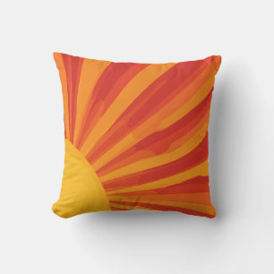 Bold Sunrise Accent Throw Pillow