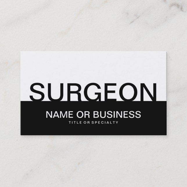 bold SURGEON Business Card (Front)