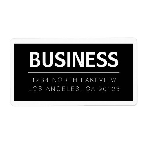 Bold Surname or Business Brand  Text wBorder Label