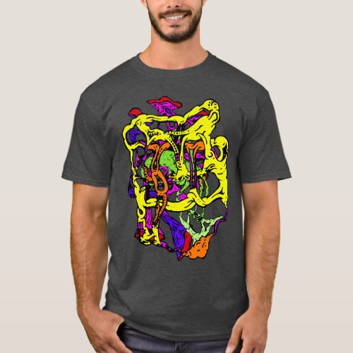 Bold Surreal Abstract Design in Multiple Colors T_Shirt