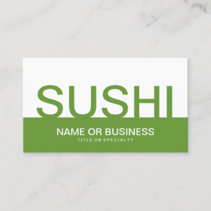 bold SUSHI (color customizable) Business Card
