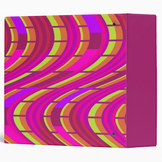 Bold Swirl 3 Ring Binder (Back/Spine)