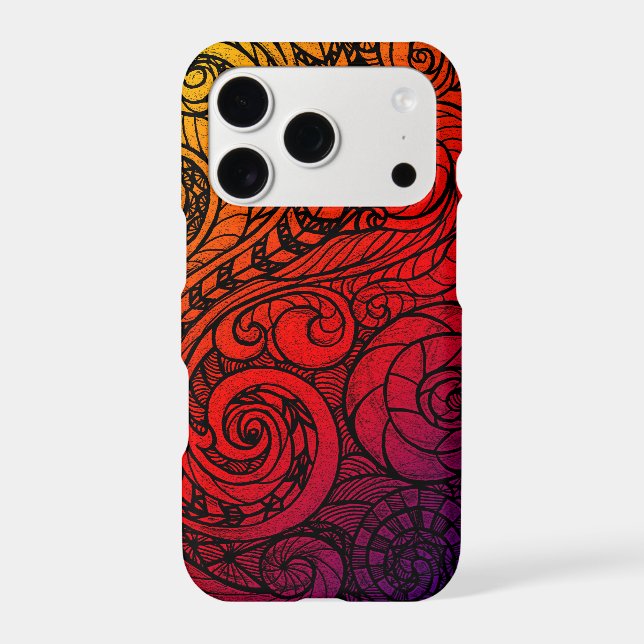 Bold Swirl Doodle iPhone Case (Back)