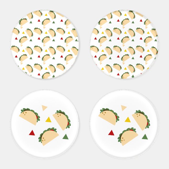 Bold Taco Salad Beef  Night Coaster Set (Set)