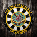 Bold Target Ducks in Flight Dart Board<br><div class="desc">This circular design of ducks flying over water,  framed by a striking hunter’s target,  is perfect for man caves and hunting lodges. Celebrate the wild with this rustic and dynamic piece of wall art.</div>