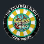 Bold Target Flying Ducks Decor Dart Board<br><div class="desc">Add an adventurous vibe to your space with this circular design of ducks in flight above water. The bold target overlay makes it an ideal piece for man caves or hunting lodges,  celebrating the beauty and excitement of the hunt.</div>