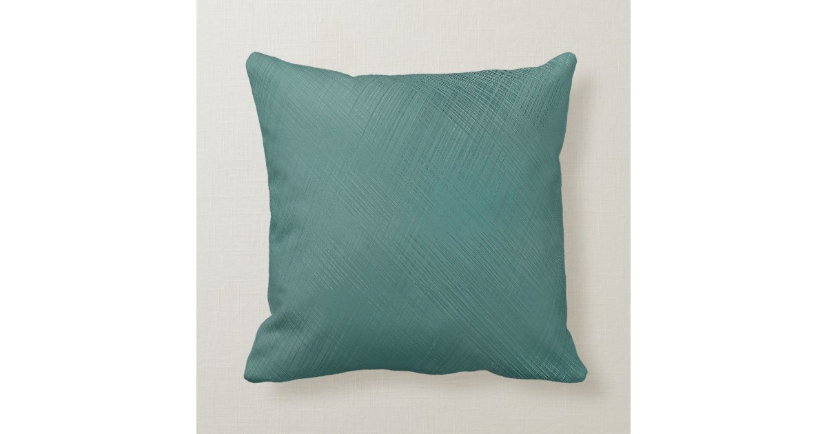 Bold Teal Green Throw Pillow
