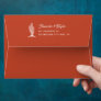 Bold Terracotta Red Saguaro Cacti Desert Wedding Envelope