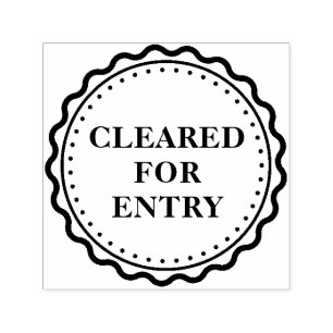 bold text cleared for entry self-inking stamp