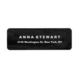 Bold Text Elegant Gray Wood Professional Modern Label