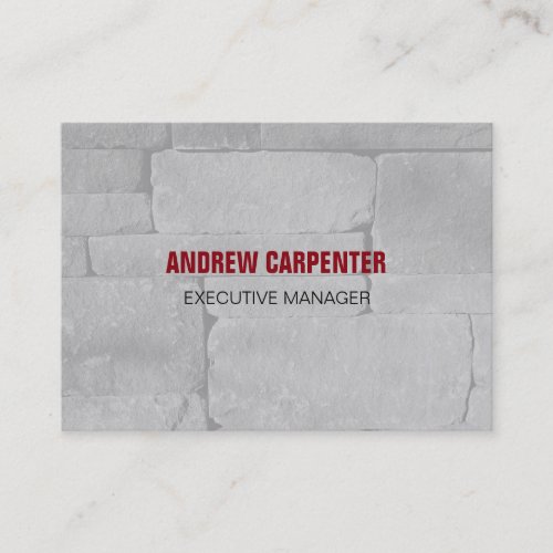 Bold Text Grey Wall Unique Modern Professional Business Card