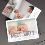 Bold Text Photo Collage baby birth Announcement