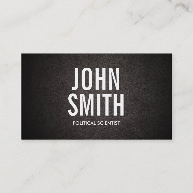 Bold Text Political Scientist Business Card (Front)