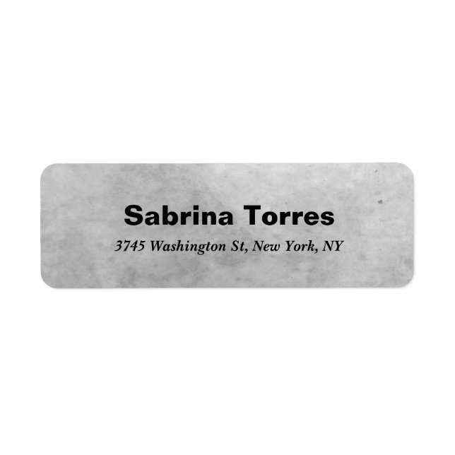 Bold Text Style Grey Modern Professional Elegant Label (Front)