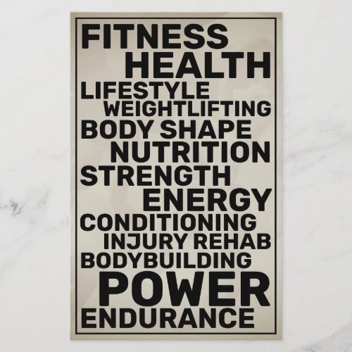Bold text style inspired by fitness  flyer
