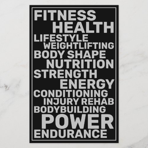 Bold text style inspired by fitness  flyer