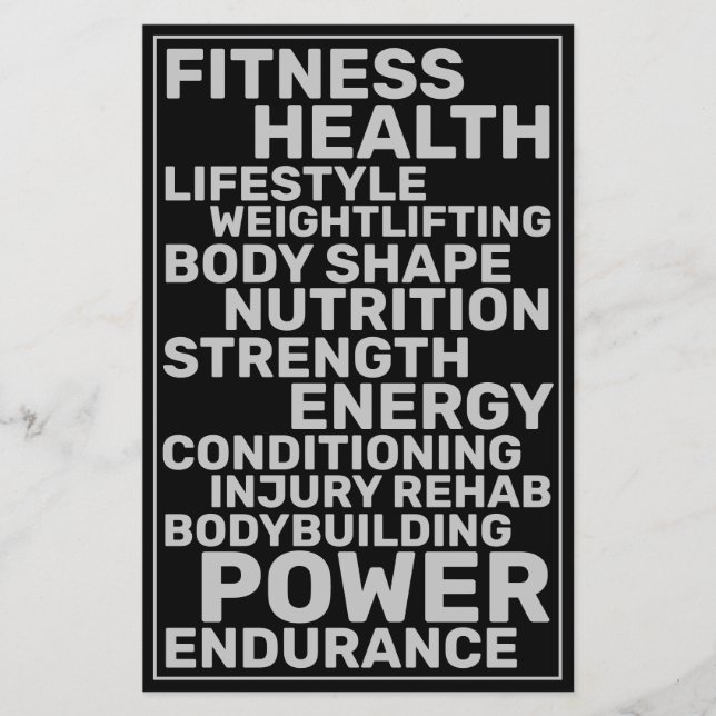 Bold text style inspired by fitness  flyer (Front)