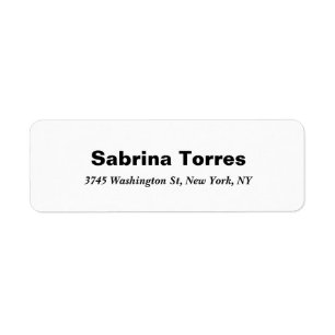 Bold Text Style White Modern Professional Elegant Label