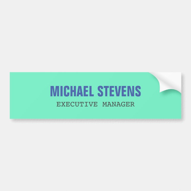 Bold Text Stylish Professional Bumper Sticker (Front)
