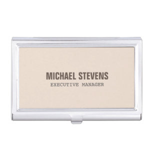 Bold Text Stylish Professional Business Card Case