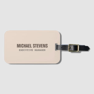 Bold Text Stylish Professional Luggage Tag