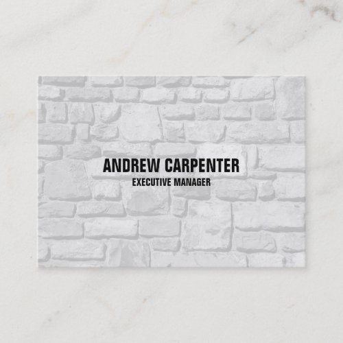 Bold Text Wall Stones Unique Modern Professional Business Card