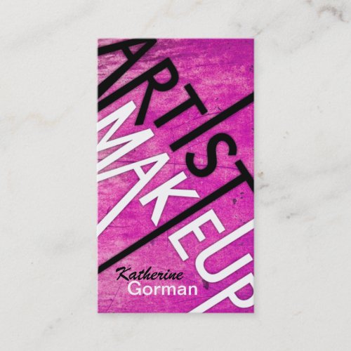 Bold Textured Makeup Artist Business Cards