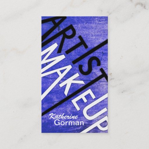 Customizable Bold Textured Makeup Artist Business Cards