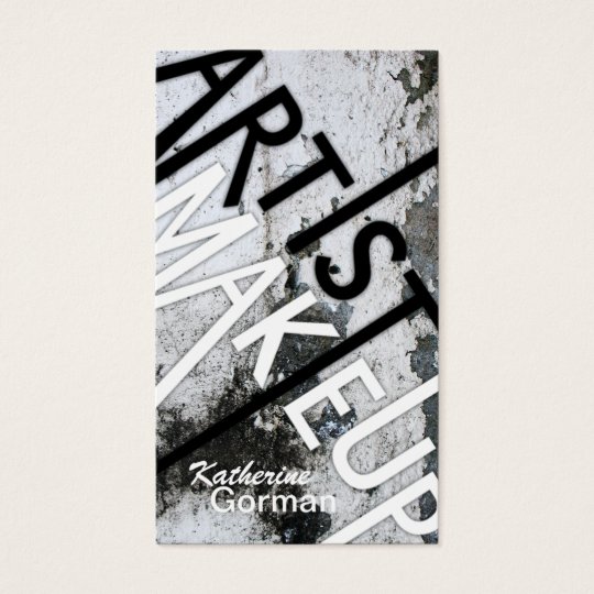Bold Textured Makeup Artist Business Cards