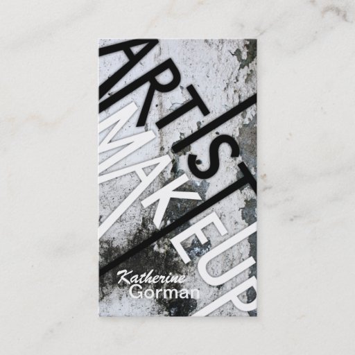 Customizable Bold Textured Makeup Artist Business Cards