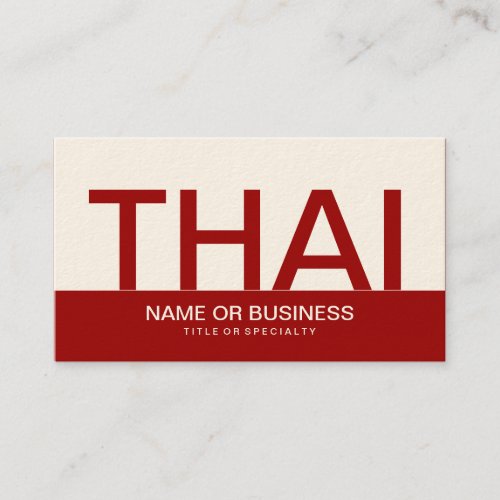 bold THAI (color customizable) Business Card Template