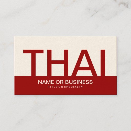 Customizable bold THAI (color customizable) Business Card Template
