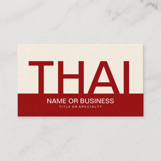 bold THAI (color customizable) Business Card (Front)
