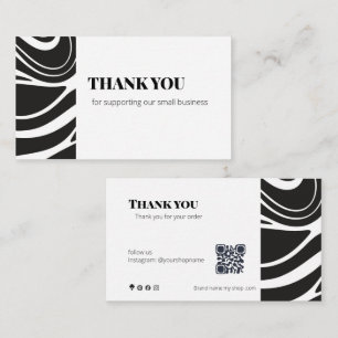 Bold Thank You Card QR Code Small Business