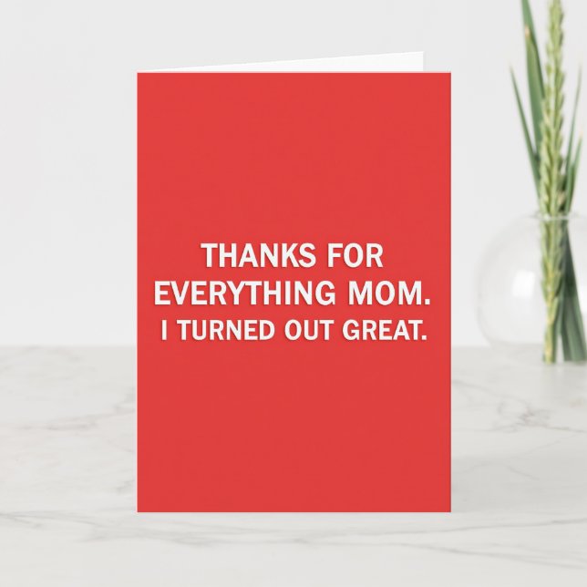 Bold Thanks Mom Card (Front)
