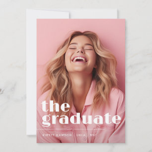 Bold THE GRADUATE Uni Two Photo GRADUATION Announcement
