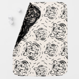 Bold tiger design design  baby blanket