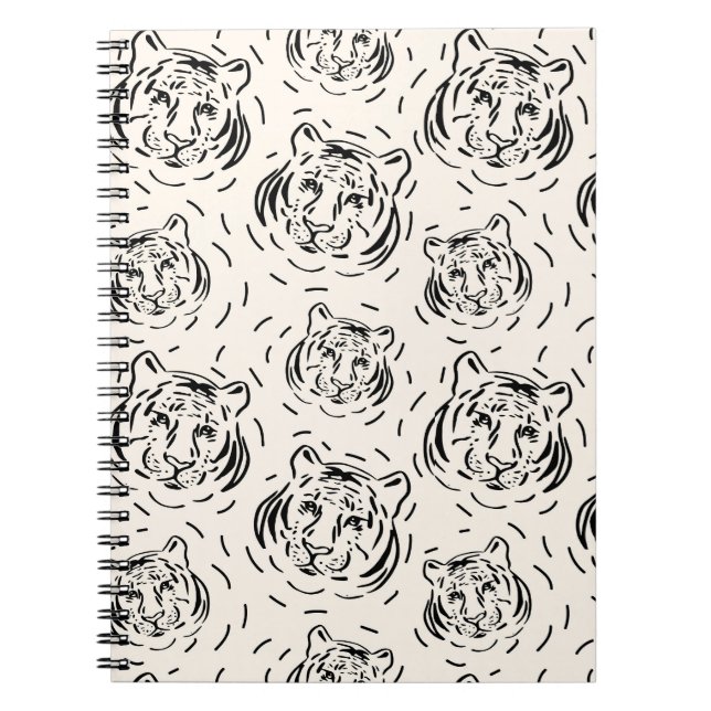 Bold tiger design design  notebook (Front)