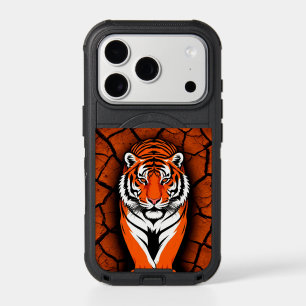 Bold Tiger on Cracked Earth Backgroun iPhone 17 Pro Case