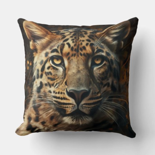 Bold Tiger Stare Throw Pillow
