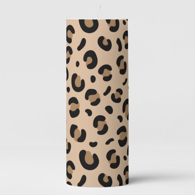 Bold Tiger Stripe Pattern – Animal Print Design Pillar Candle (Front)