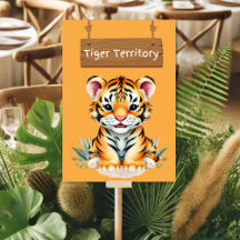 Bold Tiger Territory Jungle Safari Table Card