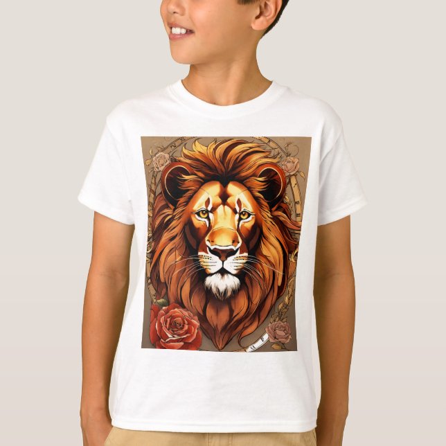 "Bold & Timeless: American Traditional Tattoo Desi T-Shirt (Front)