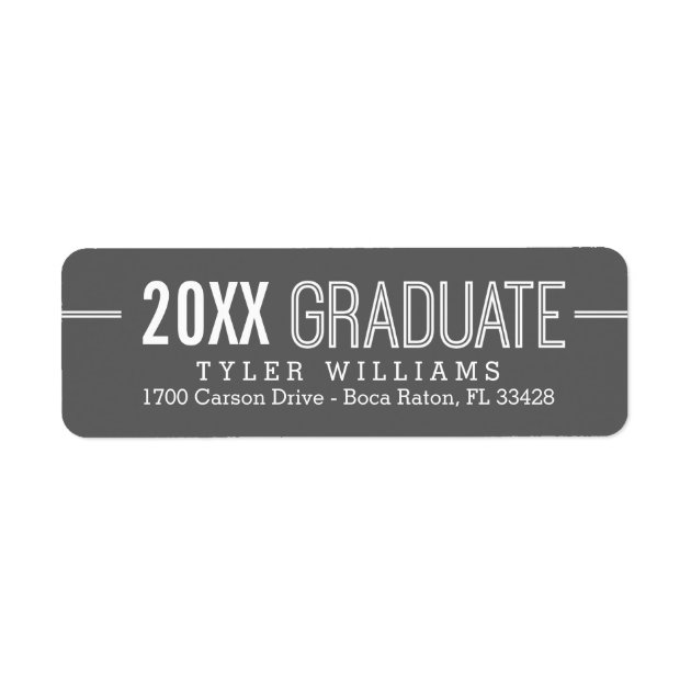 Bold Timeless Editable Color Graduation Label