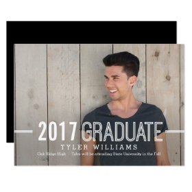 Bold Timeless Graduation Announcement Invitation
